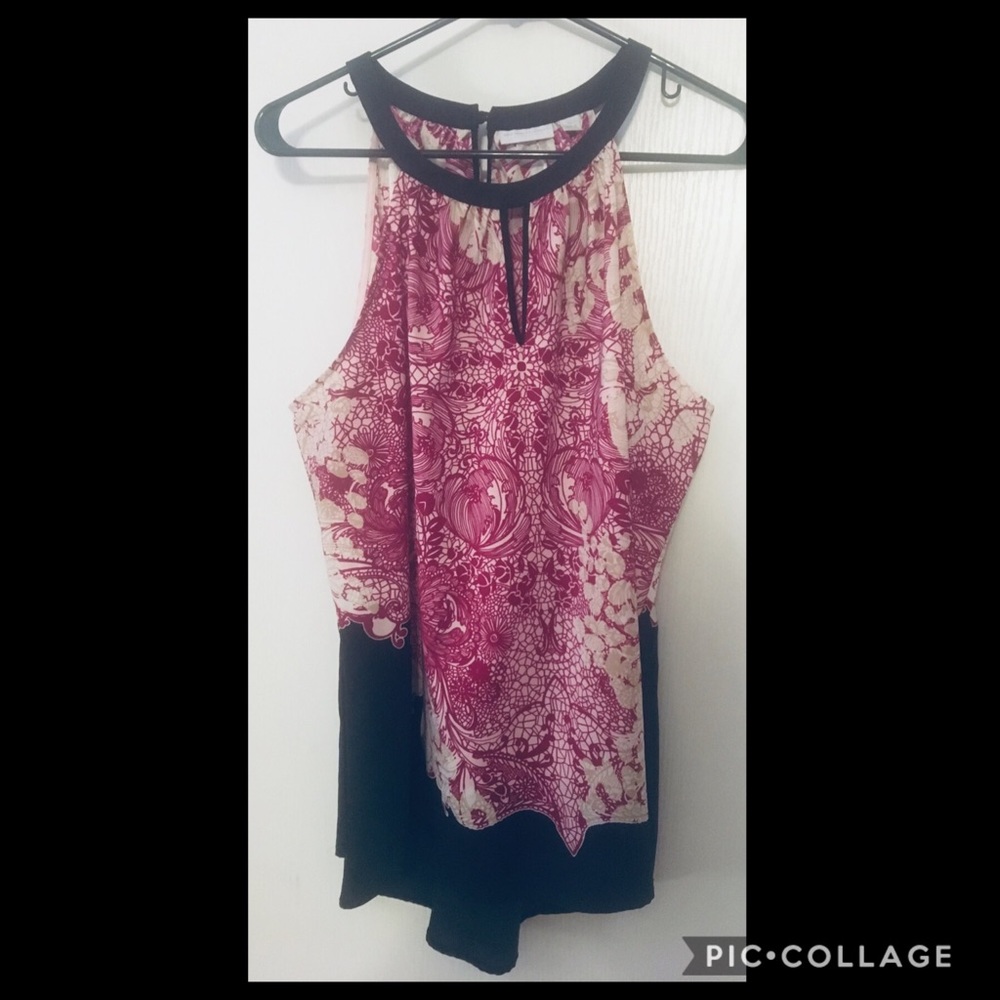 Silky, colorful sleeveless top